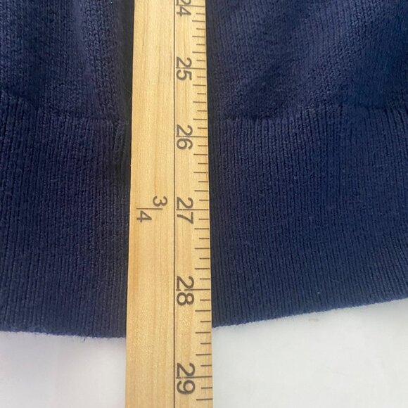 J.Crew  Pullover Zip Sweater Mens Navy L Cotton Preppy Casual - Picture 9 of 10